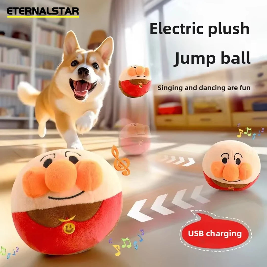 Electric Jumping Clown Dog Toy Ball