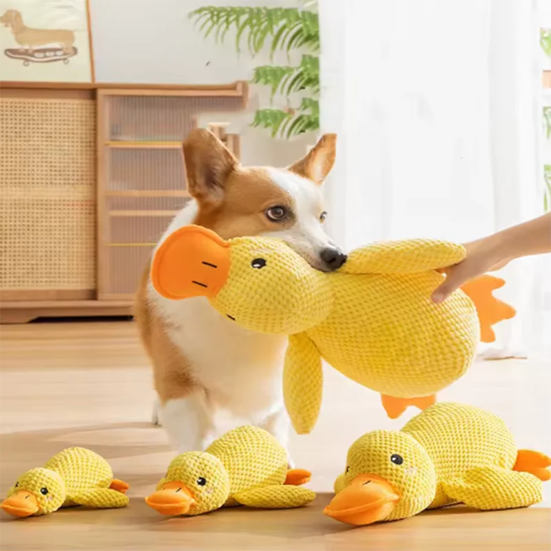 Dog Hugging Duck Plush Toy