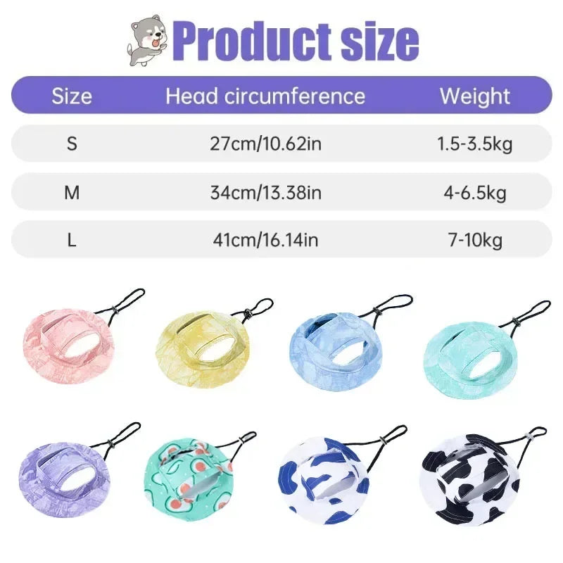 Pet Sun Hat with Ear Holes