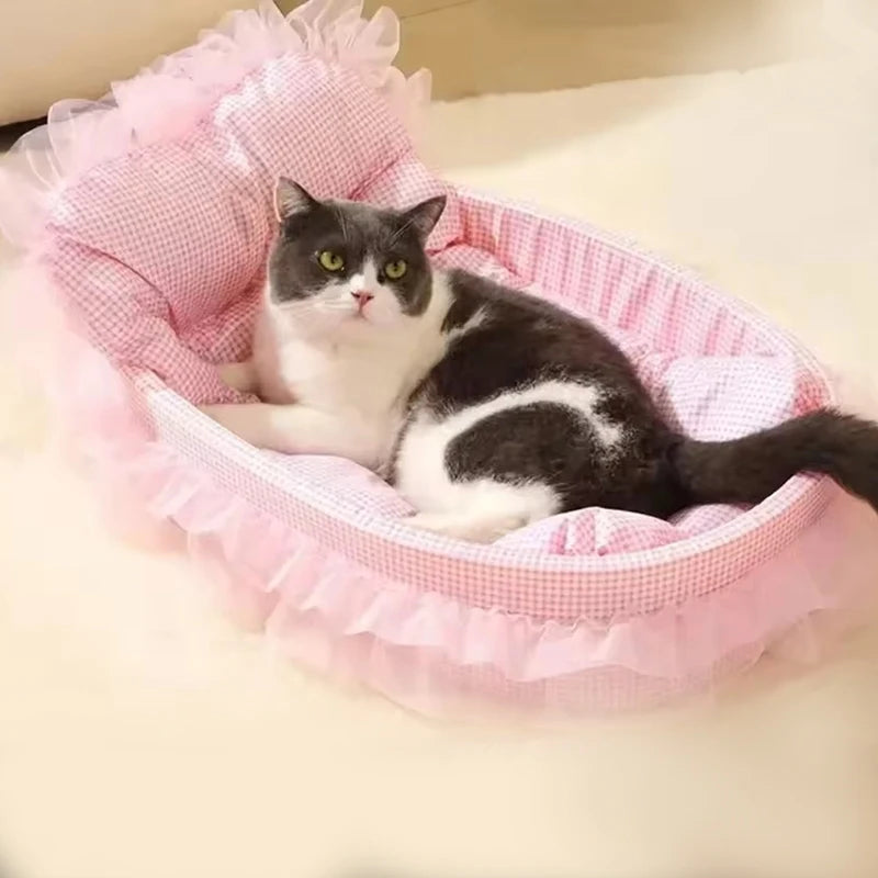 Macaroon Round Cat & Dog Bed