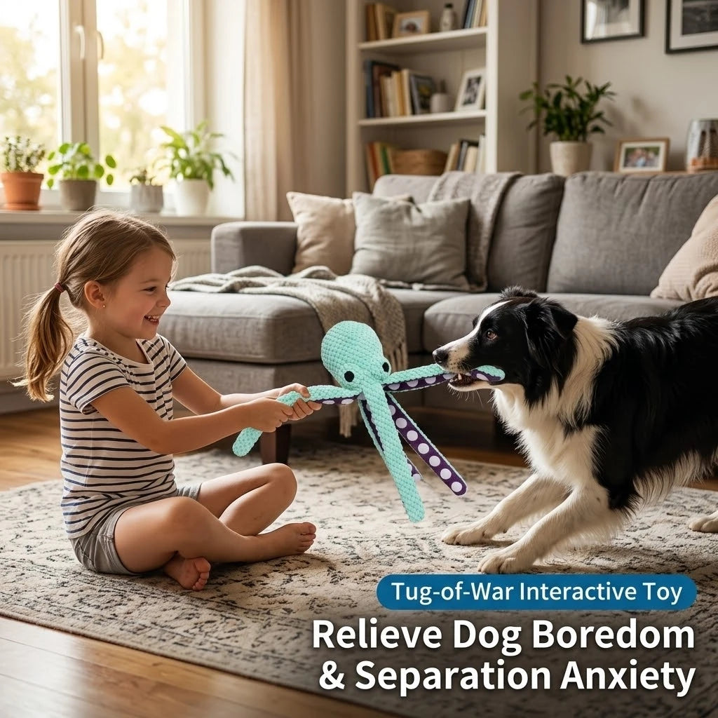 Squeaky Plush Dog Chew Toy