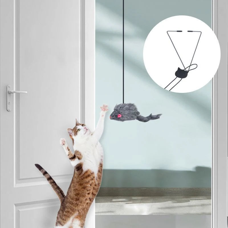 Hanging Door Mouse Cat Teaser Toy