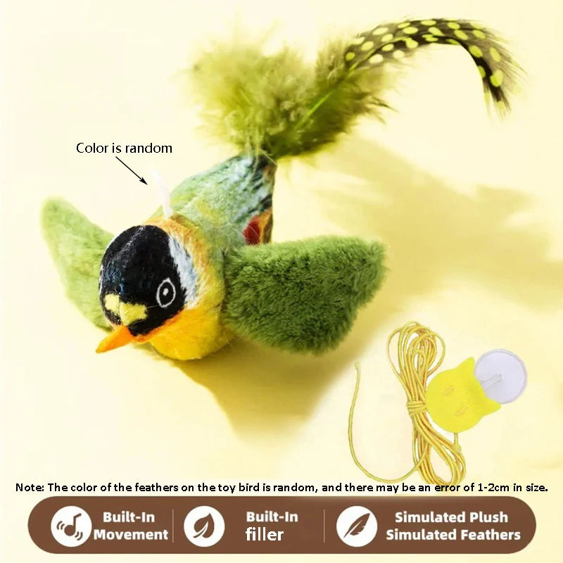 Sound Bird Elastic Rope Cat Toy