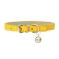 Faux Leather Cat Collar with Bell