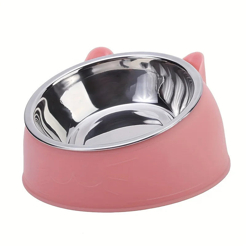 2-in-1 Stainless Steel Raised Pet Bowl