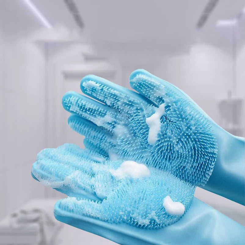 Silicone Pet Bath Scrub Gloves