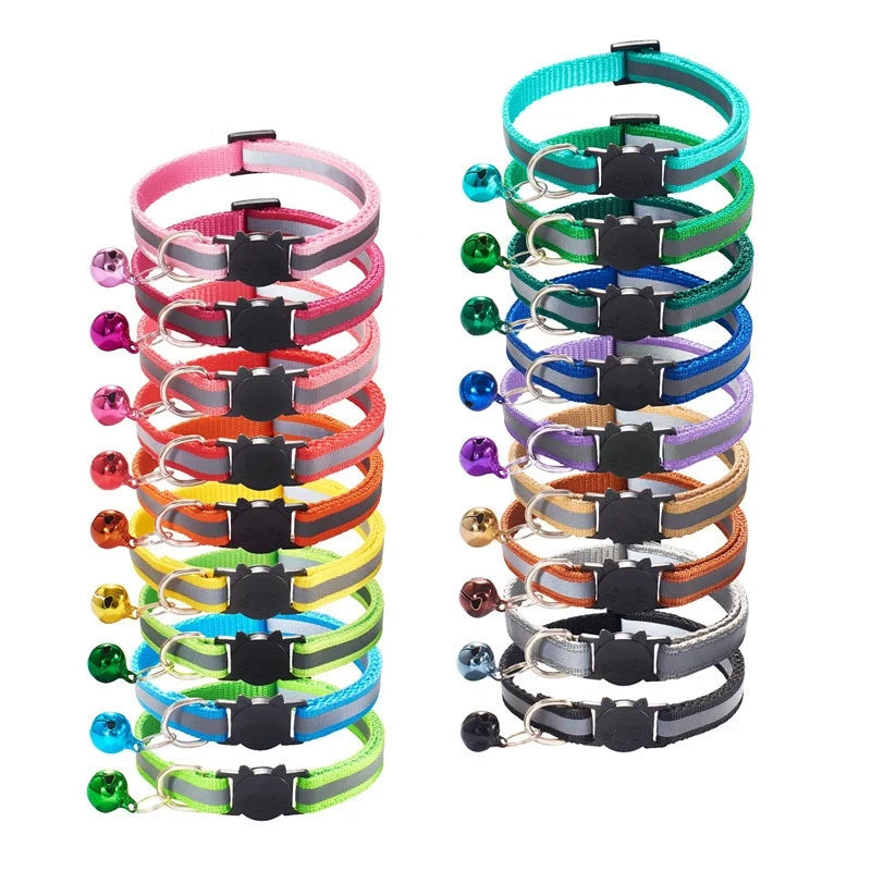 Reflective Breakaway Cat Collar with Bell