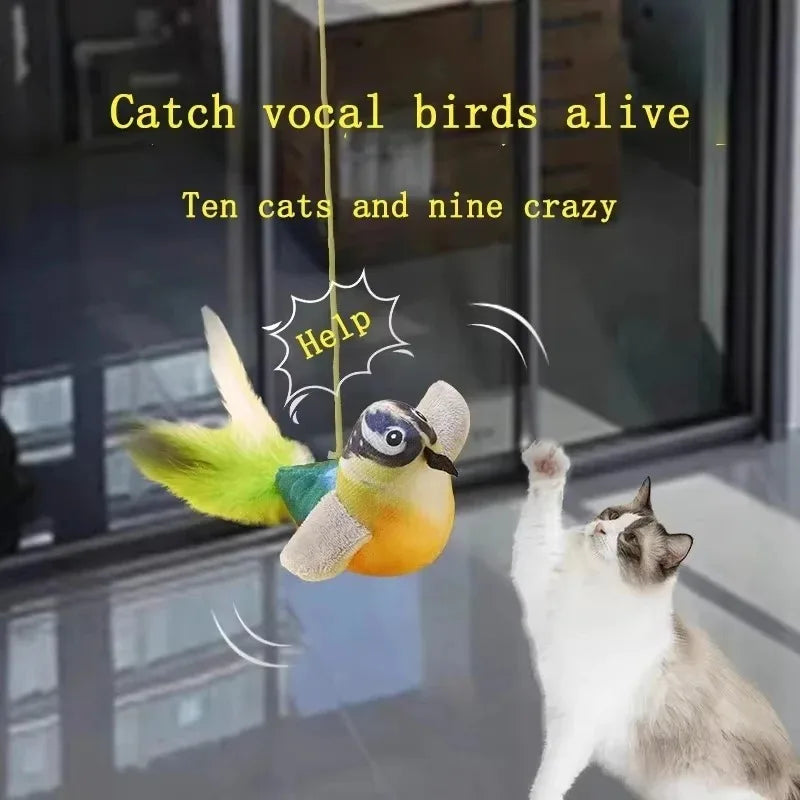 Sound Bird Elastic Rope Cat Toy