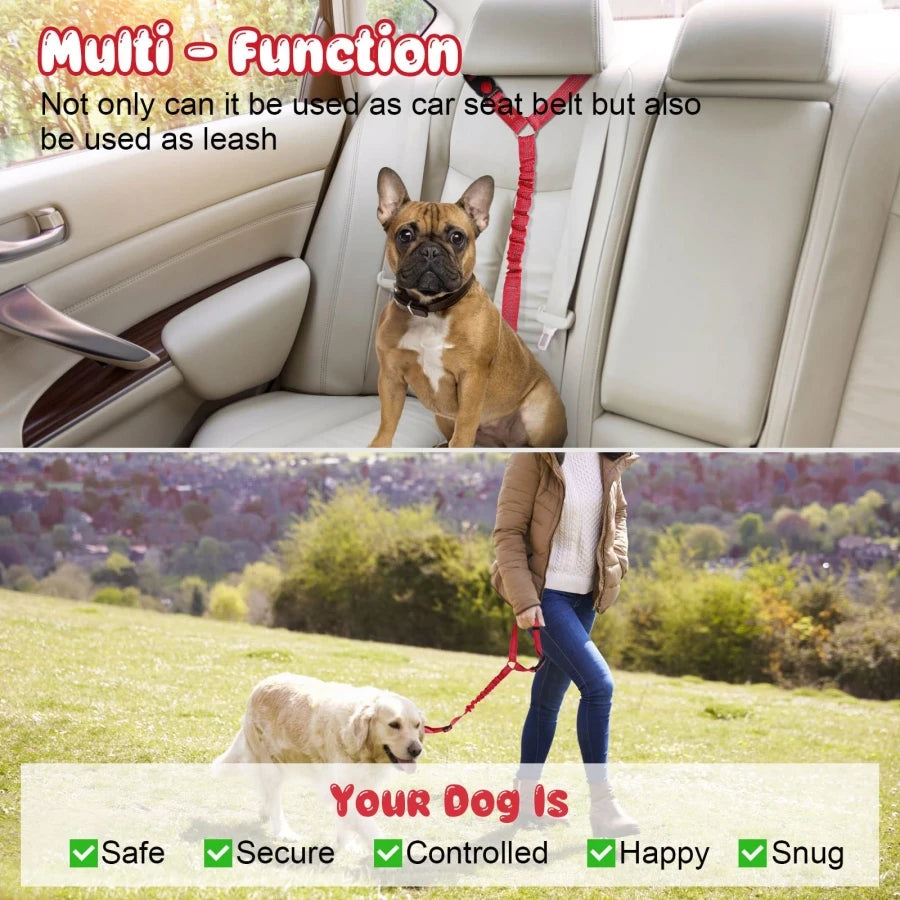 Reflective Dog Car Seat Belt Leash