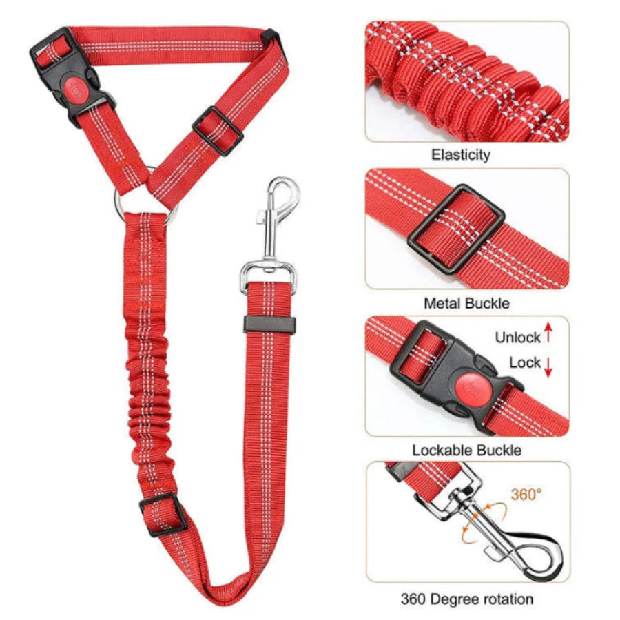 Reflective Dog Car Seat Belt Leash