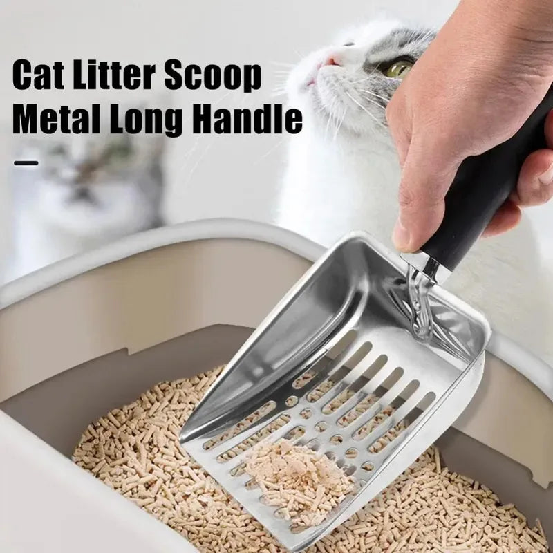 Long Handle Metal Cat Litter Scoop