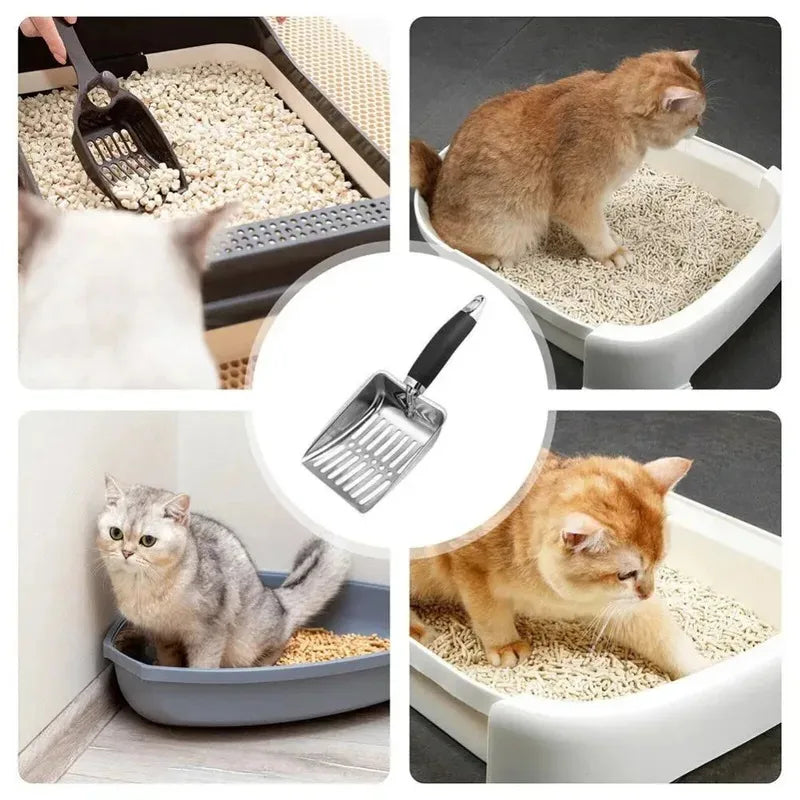 Long Handle Metal Cat Litter Scoop