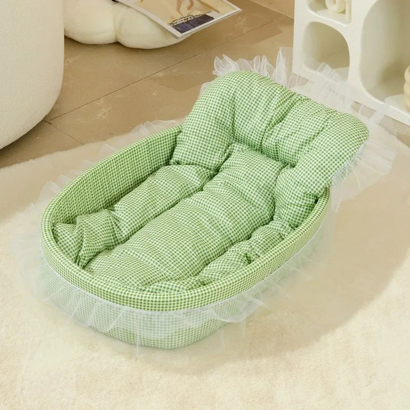 Macaroon Round Cat & Dog Bed