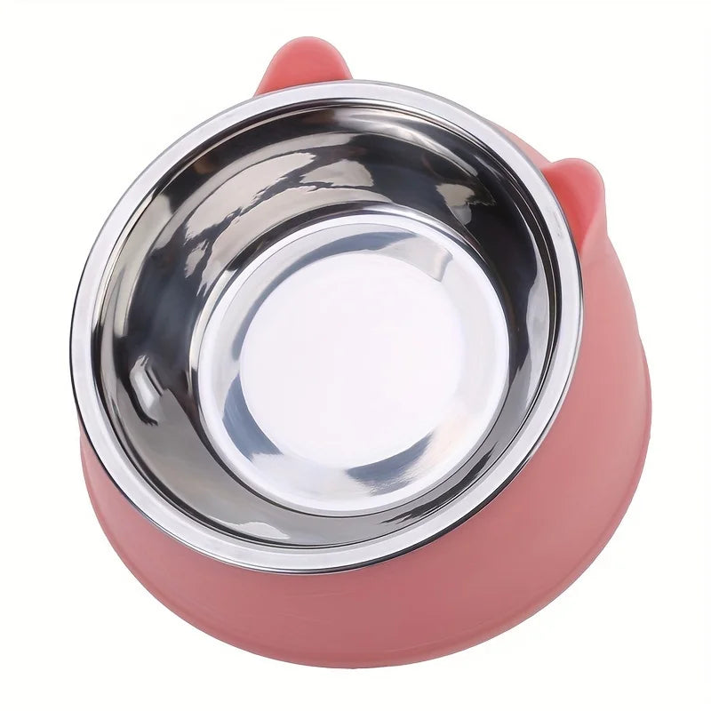 2-in-1 Stainless Steel Raised Pet Bowl