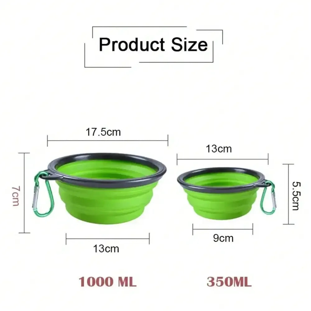 Foldable Silicone Dog Travel Bowl