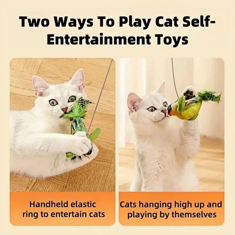 Sound Bird Elastic Rope Cat Toy