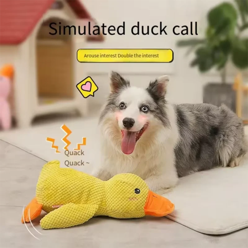 Dog Hugging Duck Plush Toy