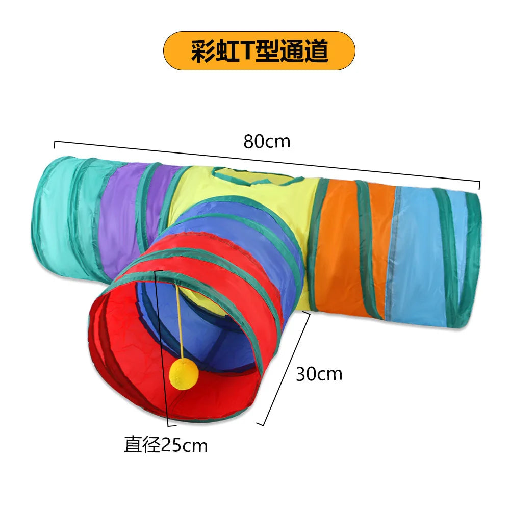 Foldable Cat Tunnel Tube | Interactive Play Toy for Cats & Kittens