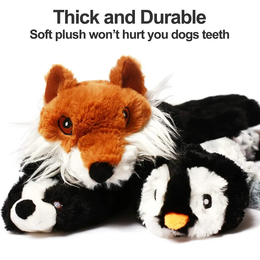 Crinkle Squeaky Plush Dog Toy