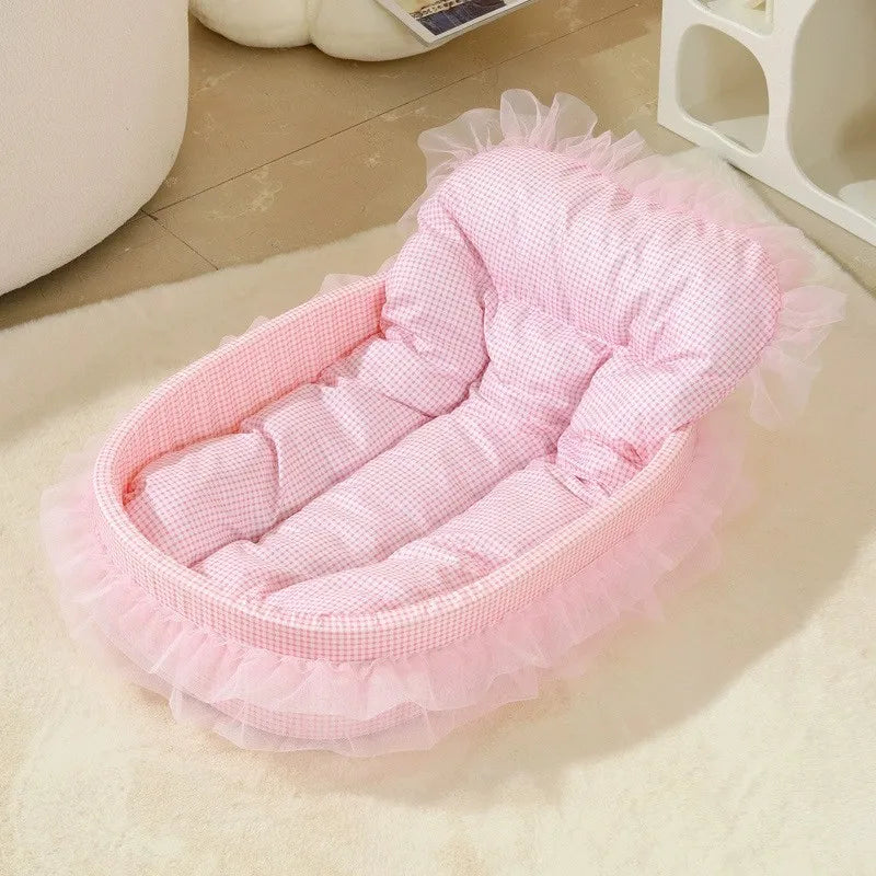 Macaroon Round Cat & Dog Bed