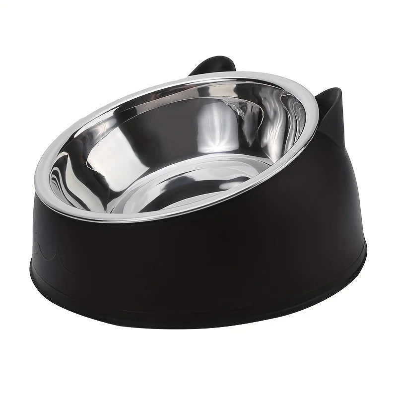 2-in-1 Stainless Steel Raised Pet Bowl