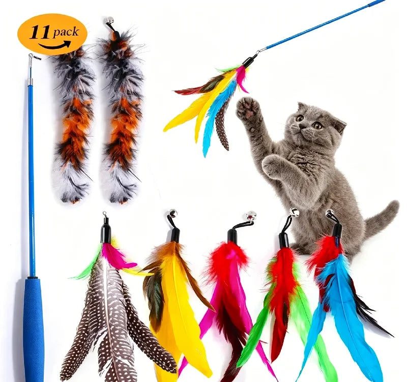 Replacement Cat Feather Wand Tips (11pcs)