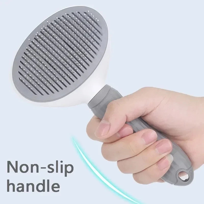Self-Cleaning Pet Dematting Brush