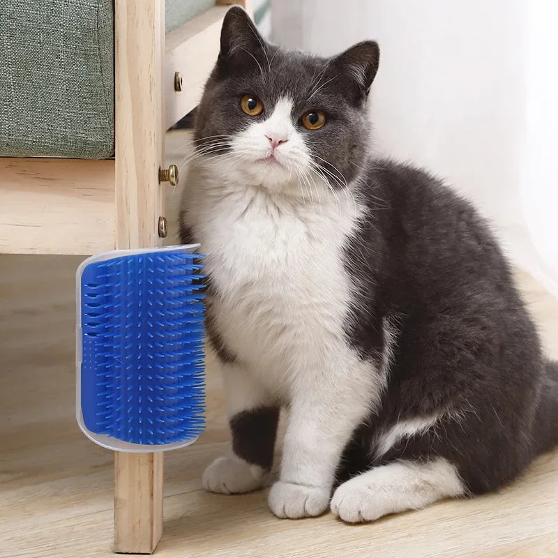 Cat Corner Scratcher with Catnip Comb