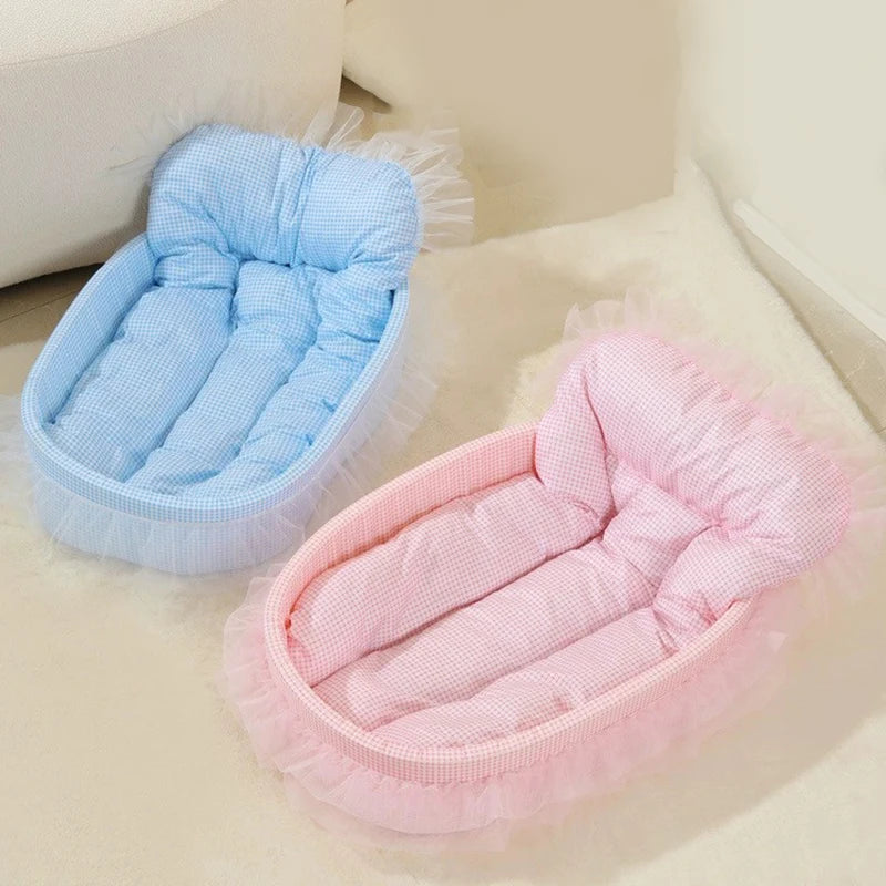 Macaroon Round Cat & Dog Bed