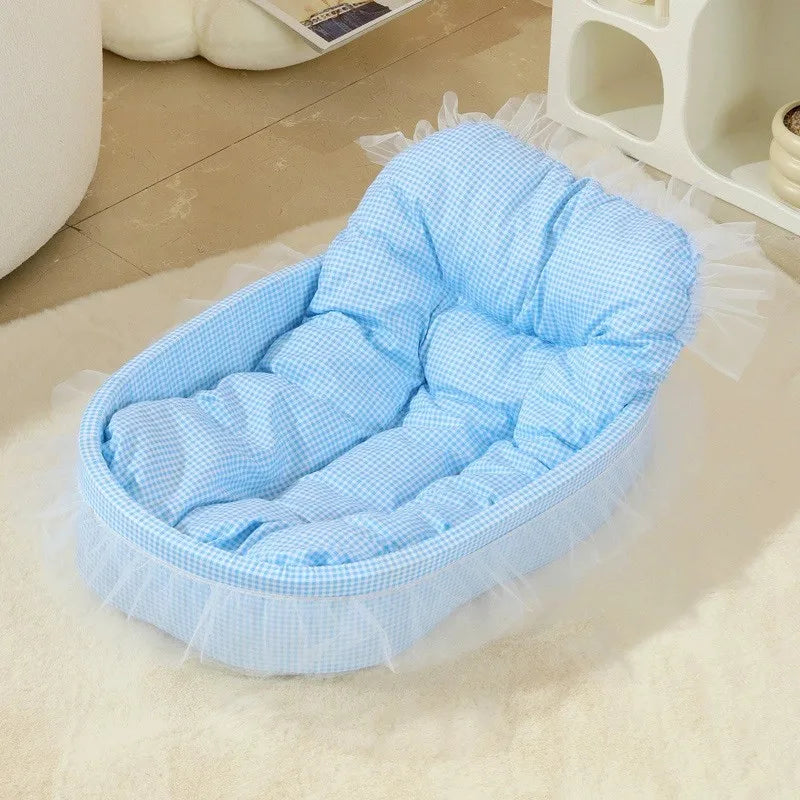 Macaroon Round Cat & Dog Bed