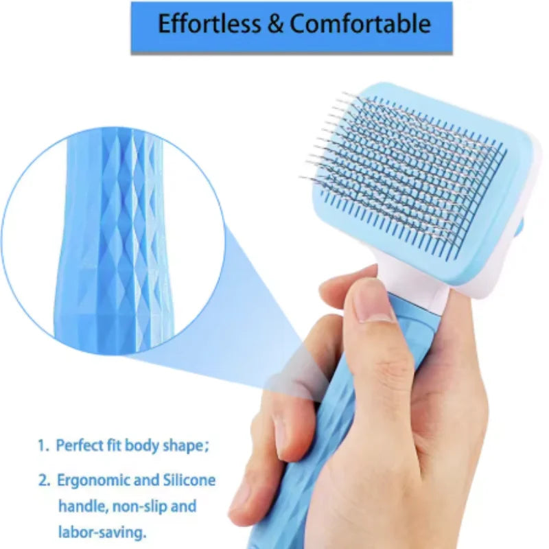 Self-Cleaning Pet Grooming Comb