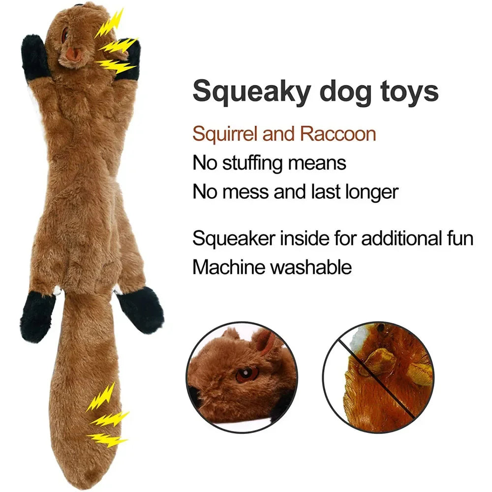 Crinkle Squeaky Plush Dog Toy
